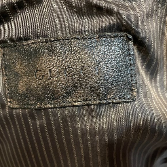 GUCCI Python Snakeskin Leather Mens Motorcycle Jacket med large - Picture 6 of 11